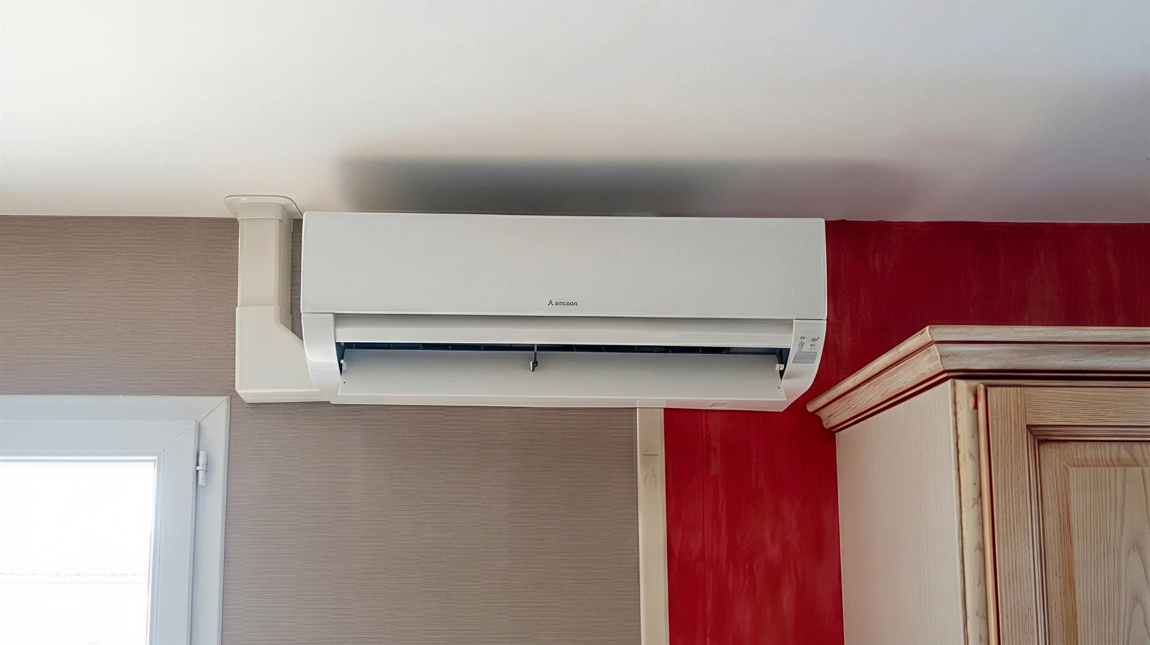 Chauffe-eau solaire installé sur toiture résidentielle sous ciel bleu nuageux