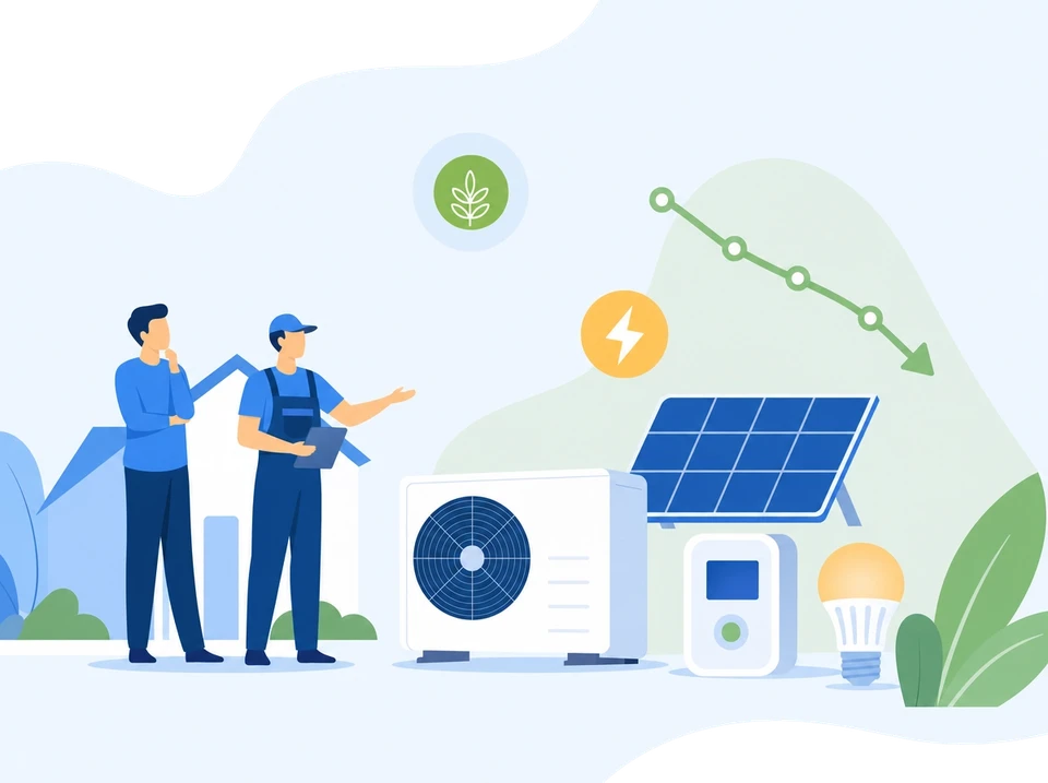 Vue aérienne d'une toiture résidentielle équipée de panneaux solaires photovoltaïques
